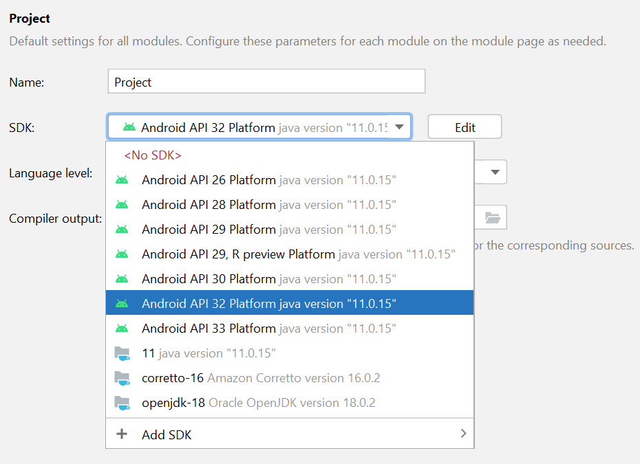 Скриншот создания нового проекта на Android в IntelliJ IDEA